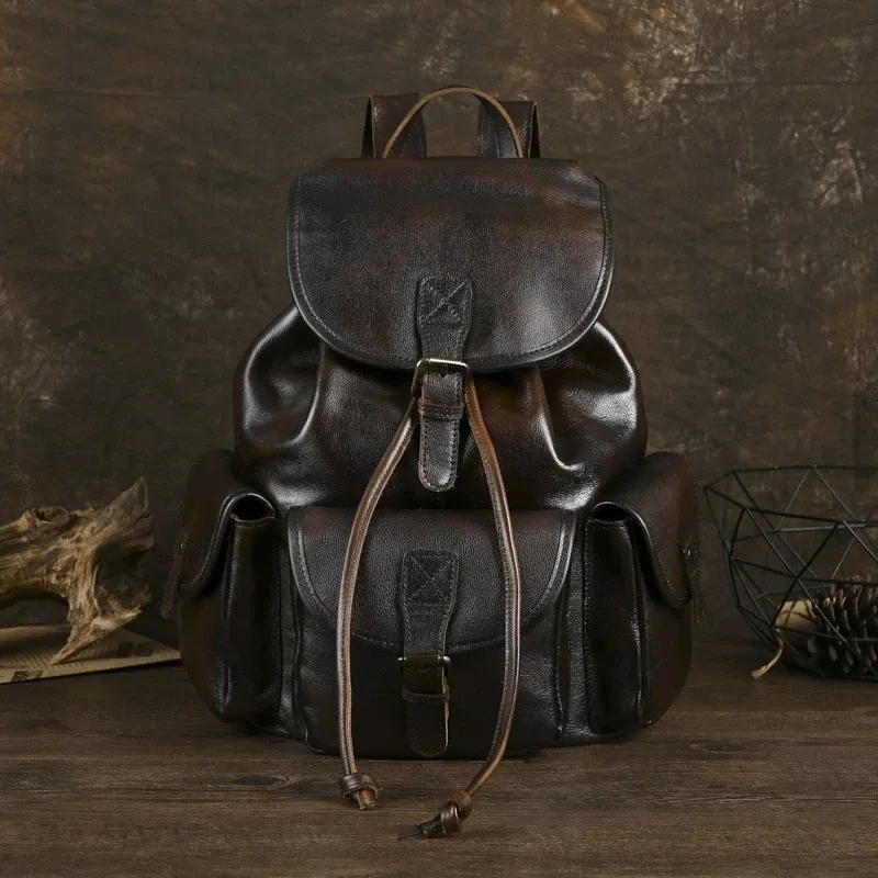 Vintage Leather Utility Backpack - Item AFS-20 view 6