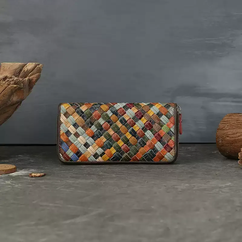 Multicolor Woven Leather Wallet - Item AFS-9 view 3